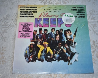 Playing for Keeps Motion Picture Soundtrack LP 1986 Atlantic Cut Corner Promo VARIOUS Artist - SEALED Mint, Phil Collins, Pete Townshend,etc