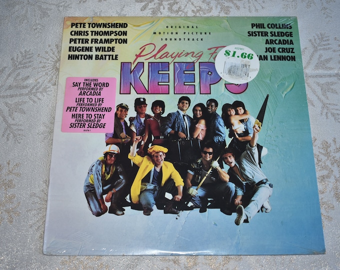 Playing for Keeps Motion Picture Soundtrack LP 1986 Atlantic Cut Corner Promo VARIOUS Artist - SEALED Mint, Phil Collins, Pete Townshend,etc