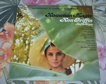 Vintage Ken Griffin – Hawaiian Magic, Vintage Record, Vintage Hawaii, CL 1062, Pineapple, Original Hawaiian Vinyl Record Tiki Style Album