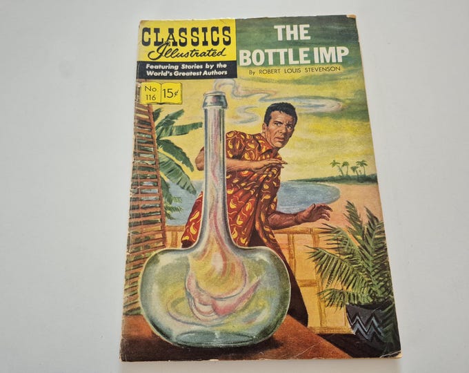 Vintage 1954 Classics Illustrated No 116 The Bottle Imp Robert Louis Stevenson, Gilberton Company, Comic Book Classics, Comics, Bottle Imp