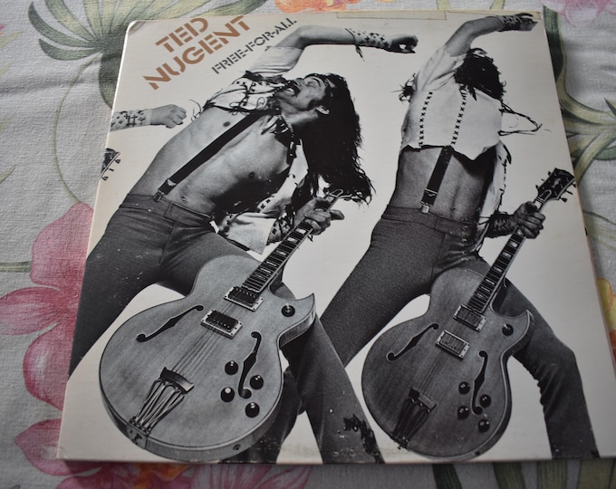 Ted Nugent - Free For All, Vintage 1976 Vinyl Record Album, Rock and Roll, PE 34121, Hard Rock