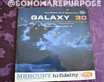 Vintage Mercury Hi Fidelity Various Artists Galaxy 30 Vintage Vinyl Record 1962, 30 Pop, Jazz And Classical Music Selections, Mercury Record
