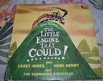 Walt Disney's The Little Engine that Could  Vinyl Record 1259 Vintage 1964, Vintage Record, Children's Record, Kids Record, Walt Disney