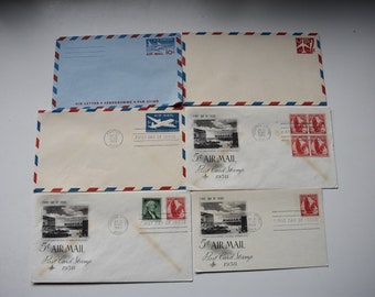 Lot of 6 Vintage 1958 Air Mail US Postage First Day of Issue