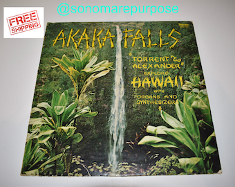 Vintage Original Hawaiian Vinyl Record Album, Akaka Falls Torrent & Alexander Explore Hawaii, RARE Vintage Record, Vintage Hawaii, Hawaiian
