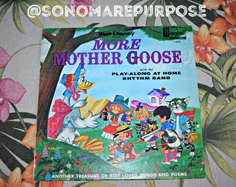 Walt Disney's More Mother Goose Songs and Poems Vinyl Record LP 1225 Vintage 1962, Vintage Record,Childrens Record,Kids Record