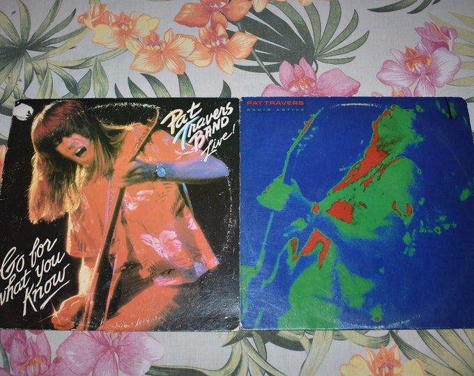 Pat Travers Lot of 2 Vintage – Radio Active & Live! Go For What You Know Vintage Vinyl Record PD-1-6313, Pat Travers,Pat Travers 1980s Music