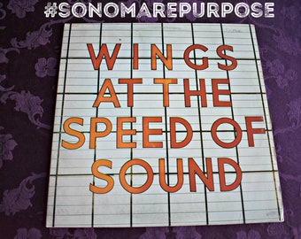 Paul McCartney & Wings at The Speed Of Sound Stereo LP Album Vintage Record 1976, Rock Record, Rock and Roll Vinyl. Paul McCartney Band