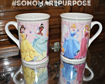 Vintage Disneyland Walt Disney World Princesses Coffee Tea Cup Mug 12oz, Disneyland Coffee Mug, Walt Disney World Cup, Princesses Coffee Cup