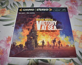 Victory At Sea Robert Russell Bennett, Richard Rodgers LSC-2335 Great Condition, RARE Vintage Record, Vintage Hawaii, Hawaiian, Hawaii