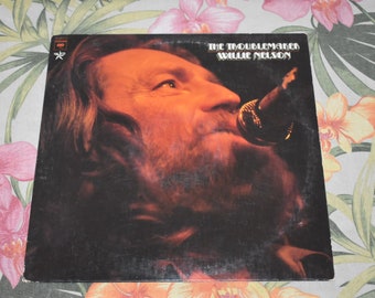 Vintage Willie Nelson – The Troublemaker Vinyl Record Vintage Album Record, Folk Rock Record, 1970s Country Record, Record KC 34112