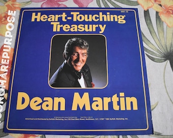 Dean Martin – Heart-Touching Treasury Vinyl 33 LP Pop Music Vintage Vinyl Record Album Stereo 1966, Dean Martin, Rat Pack Music,SMI1-55,Dean