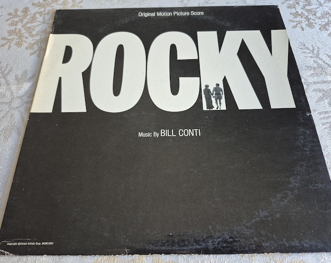 Rocky Original Motion Picture Score LA693-Soundtrack By Bill Conti Record 1976, Vintage Vinyl Record LP, Sylvester Stallone,Burgess Meredith