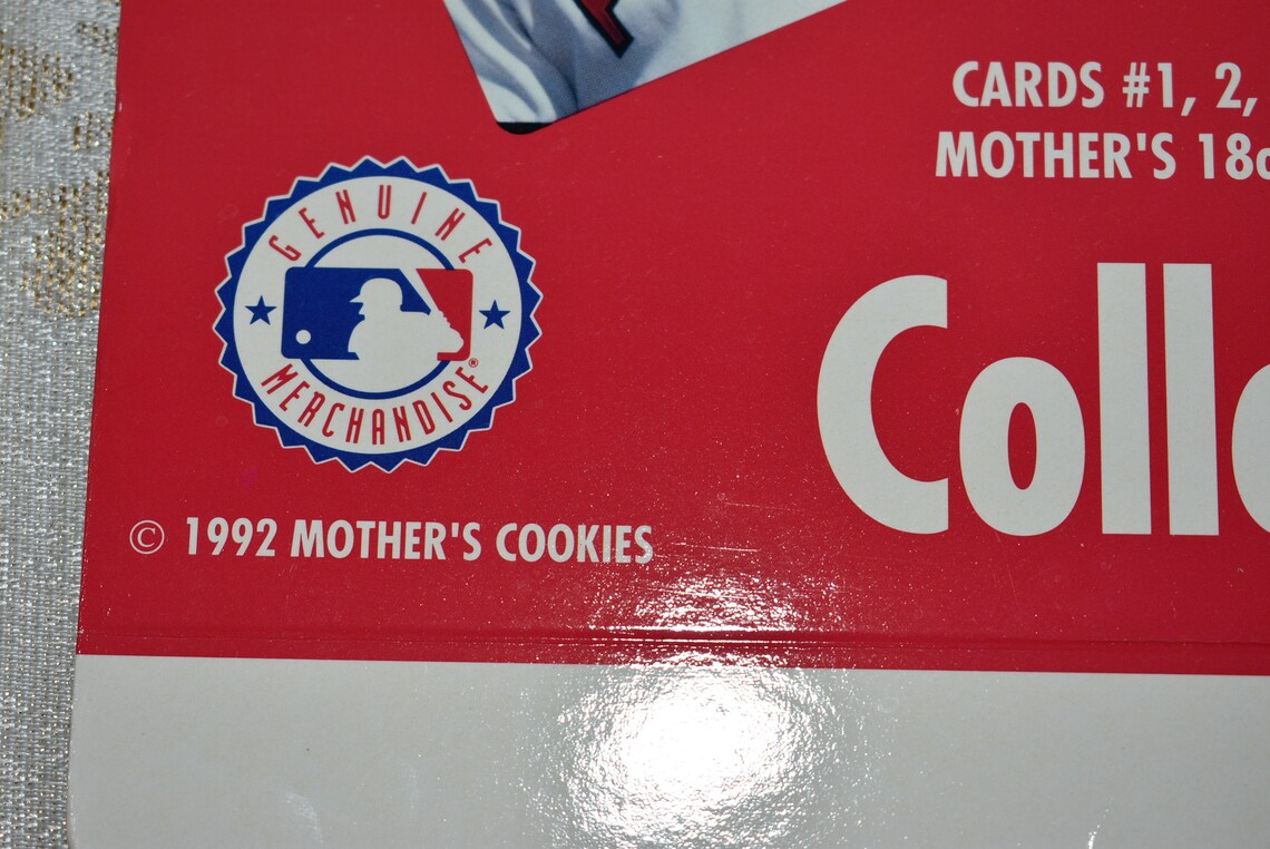 Vintage 1992 Mothers Cookies Nolan Ryan Baseball Trading Card Pack