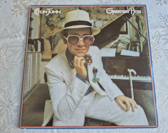 Vintage Elton John – Greatest Hits 1974 Vinyl Record Album, Elton John Music, Elton John Rock And Roll, MCA Records – MCA 2128