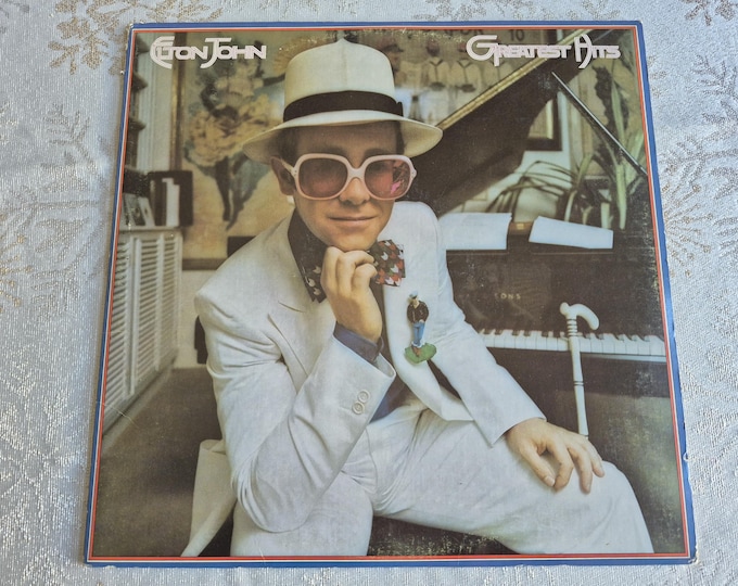 Vintage Elton John – Greatest Hits 1974 Vinyl Record Album, Elton John Music, Elton John Rock And Roll, MCA Records – MCA 2128