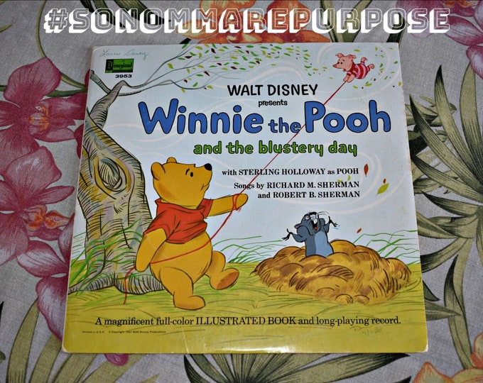 Disney Winnie the Pooh Blustery Day Vinyl Record LP 3953 Vintage 1967, Tiger, Vintage Record, Childrens Record, Kids Record, Walt Disney