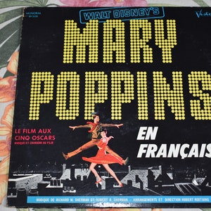 Walt Disneys Mary Poppins En Français Vinyl Record BV-3335 Vintage 1960s Record Vintage Record, Childrens Record, Kids Record, Near Mint