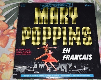 Walt Disneys Mary Poppins En Français Vinyl Record BV-3335 Vintage 1960s Record Vintage Record, Childrens Record, Kids Record, Near Mint