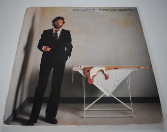 Eric Clapton 'Money and Cigarettes' original vinyl LP, 1983, Duck Records, Eric Clapton Blue Music, Eric Clapton
