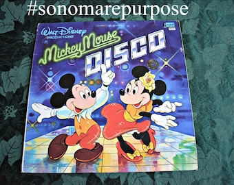 Walt Disney's Disney's  Mickey Mouse Disco Vinyl Record Album 1979, Vintage Record, Childrens Record, Kids Record, Kids Music