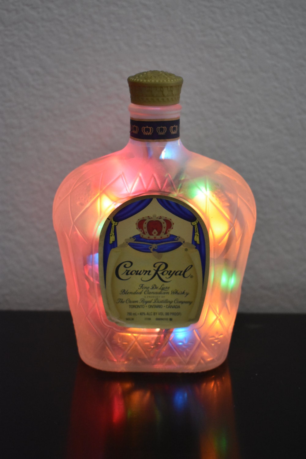 Upcycled Crown Royal Mood Therapy Liquor Bottle Light with Gold LED's – The  Bottle Upcycler