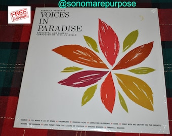 Vintage Original Hawaiian Vinyl Record Album, Kamokila Presents Voices of Paradise, MINT, RARE Vintage Record, Vintage Hawaii, Hawaiian