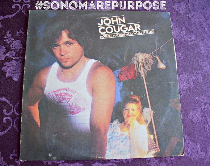 John Cougar Nothin' Matters And What If It Did Vintage Vinyl Record 1980, Rock and Roll, Rock Album, Rock, John Cougar Mellencamp