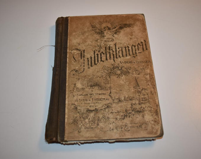Antique 1896 The Sound of Jubilee Spiritual Songs, Minneapolis, Minnesota Swedish Hardcover Book, Vintage Books, Swedish Book, Sweden