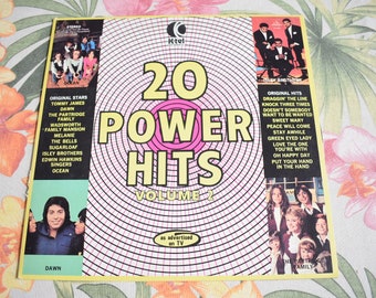K-tel 20 Power Hits Volume 2 Vintage Vinyl Record TU 222 , Various Artists, The Partridge Family, The Guess Who, Sugarloaf, Isley Brothers