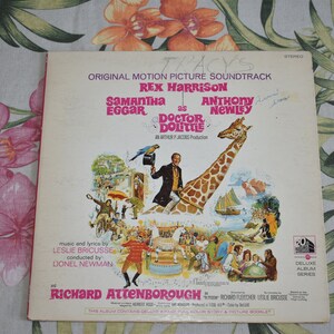 Vintage Doctor Dolittle Original Motion Picture Soundtrack Vinyl Record, Musical Soundtrack,Rex Harrison,Richard Attenborough,Samantha Eggar