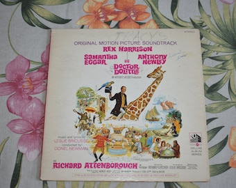 Vintage Doctor Dolittle Original Motion Picture Soundtrack Vinyl Record, Musical Soundtrack,Rex Harrison,Richard Attenborough,Samantha Eggar