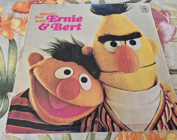 Vintage Sesame Street 1972 Havin' Fun With Ernie & Bert Vinyl Record CC 25506, Kermit the Frog, Miss Piggy, Muppets, Big Bird