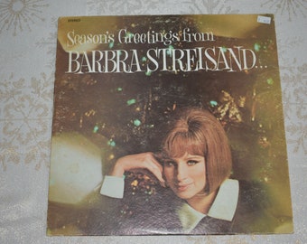 Vintage Season's Greetings From Barbra Streisand...And Friends Vinyl Record CSS 1075, Christmas Music, Holiday Music, Barbra Streisand Music