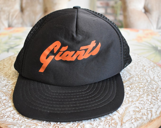 Vintage Black Orange San Francisco Giants Baseball Snap Back Hat One Size Fits All Hat / Cap, Otto Cap, San Francisco Giants Baseball