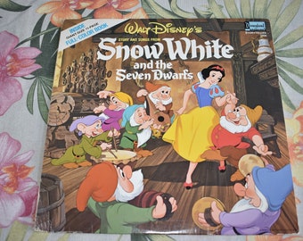 Walt Disney's Snow White And The Seven Dwarfs Story Songs Record Story Teller 3906, Vintage 1969 Vinyl Record, Childrens Record, Kid Record