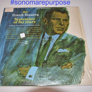 Frank Sinatra September of my Years Vinyl 33 LP Pop Music Vintage Vinyl Record Album Stereo 1965, Frank Sinatra, Rat Pack Music, Capitol