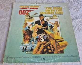 Vintage 1974 John Barry – The Man With The Golden Gun (Original Motion Picture Soundtrack), James Bond Movie, Roger Moore, James Bond 007
