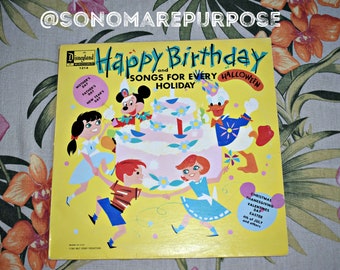 Walt Disney's Happy Birthday and Songs for every Holiday Vinyl Record DL-1214 Vintage 1964, Vintage Record, Children's Record, Kids Record