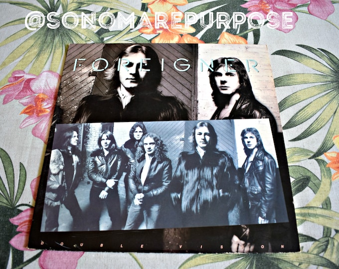 Foreigner Double Vision 1978, LP Album Vintage Record, Rock Record, Rock and Roll Record, Lou Gramm, Mick Jones, Foreigner Music