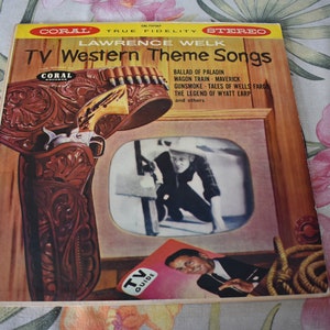Lawrence Welk, TV Western theme Songs - LP Record Vintage Vinyl Record CRL 757267, Vintage Rare Album Record,Folk Rock Record,Country Record