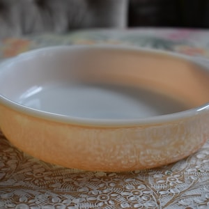 Vintage Fire King Peach Color 450 Casserole Dish Cookware, Vintage Fire King Bowl, Fire king