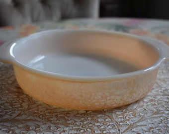 Vintage Fire King Peach Color 450 Casserole Dish Cookware, Vintage Fire King Bowl, Fire king