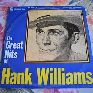 Hank Williams - The Great Hits of Hank Williams Vintage Vinyl Record SE4267-4, Country Music, Old School Country Music, Grand Ole Opry, Hank