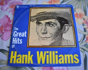 Hank Williams - The Great Hits of Hank Williams Vintage Vinyl Record SE4267-4, Country Music, Old School Country Music, Grand Ole Opry, Hank