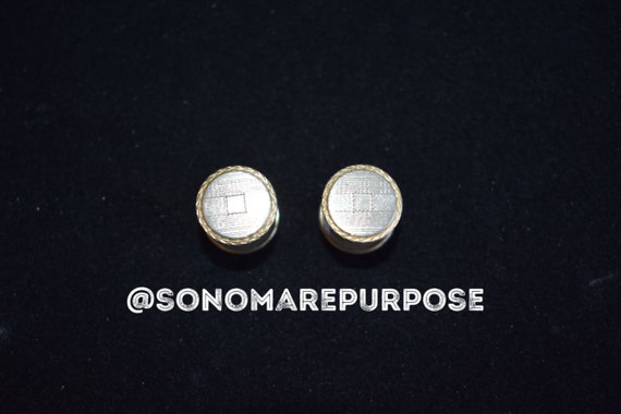 Baer & Wilde Kum A Part Cuff Links Vintage Art De… - image 1