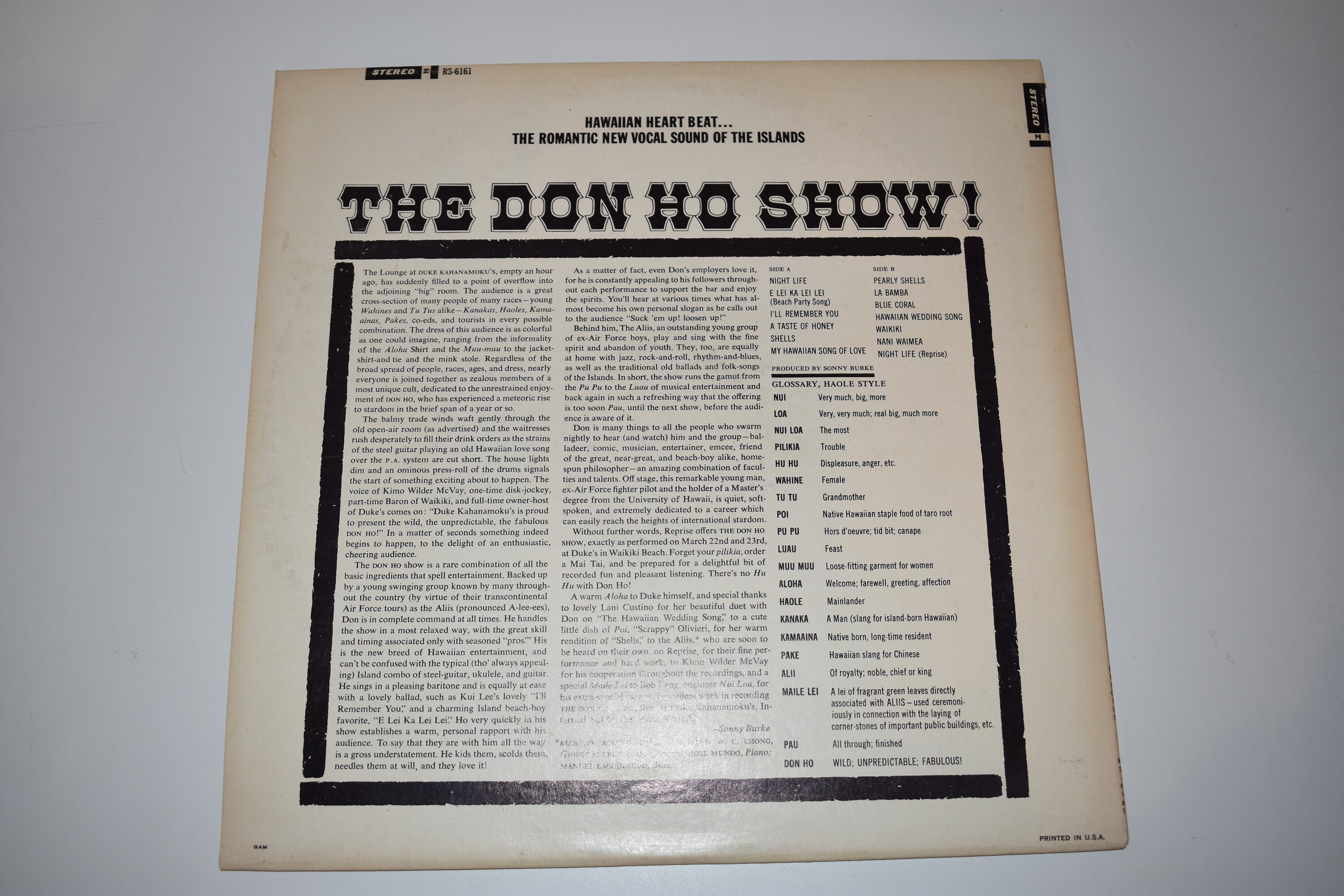 Vintage Original Hawaiian Vinyl Record Album, Don Ho - Show! Live from Vintage Original Hawaiian Vinyl Record Album, Don Ho - Show! Live from