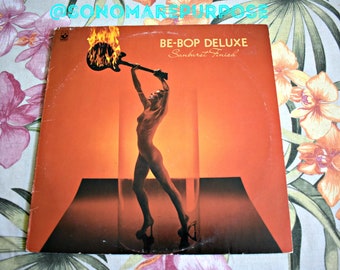 Vintage Be-Bop Deluxe Sunburst Finish 1976 LP Record Album, Vintage 1970s, Disco Era, Vintage Glam Record, Glam Rock Music, Glam Pop Rock