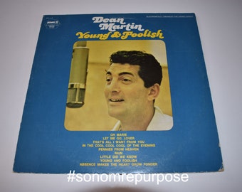 Dean Martin Young & Foolish Vinyl 33 LP Pop Music Vintage Vinyl Record Album Stereo 1969, Dean Martin, Rat Pack Music, Pickwick Records