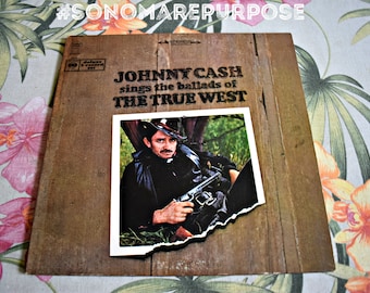 Johnny Cash Sings The Ballads Of The True West 2 Record Set CL 2362 Vinyl Vintage Rare Album Record, Country Record, Country